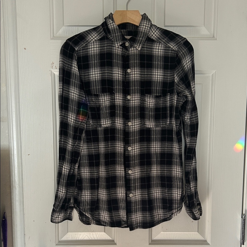 Mossimo Supply Co. Black and White Checkered Shirt
